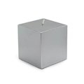 Zest Candle Zest Candle CPZ-136-12 3 x 3 in. Metallic Silver Square Pillar Candles -12pcs-Case- Bulk CPZ-136_12